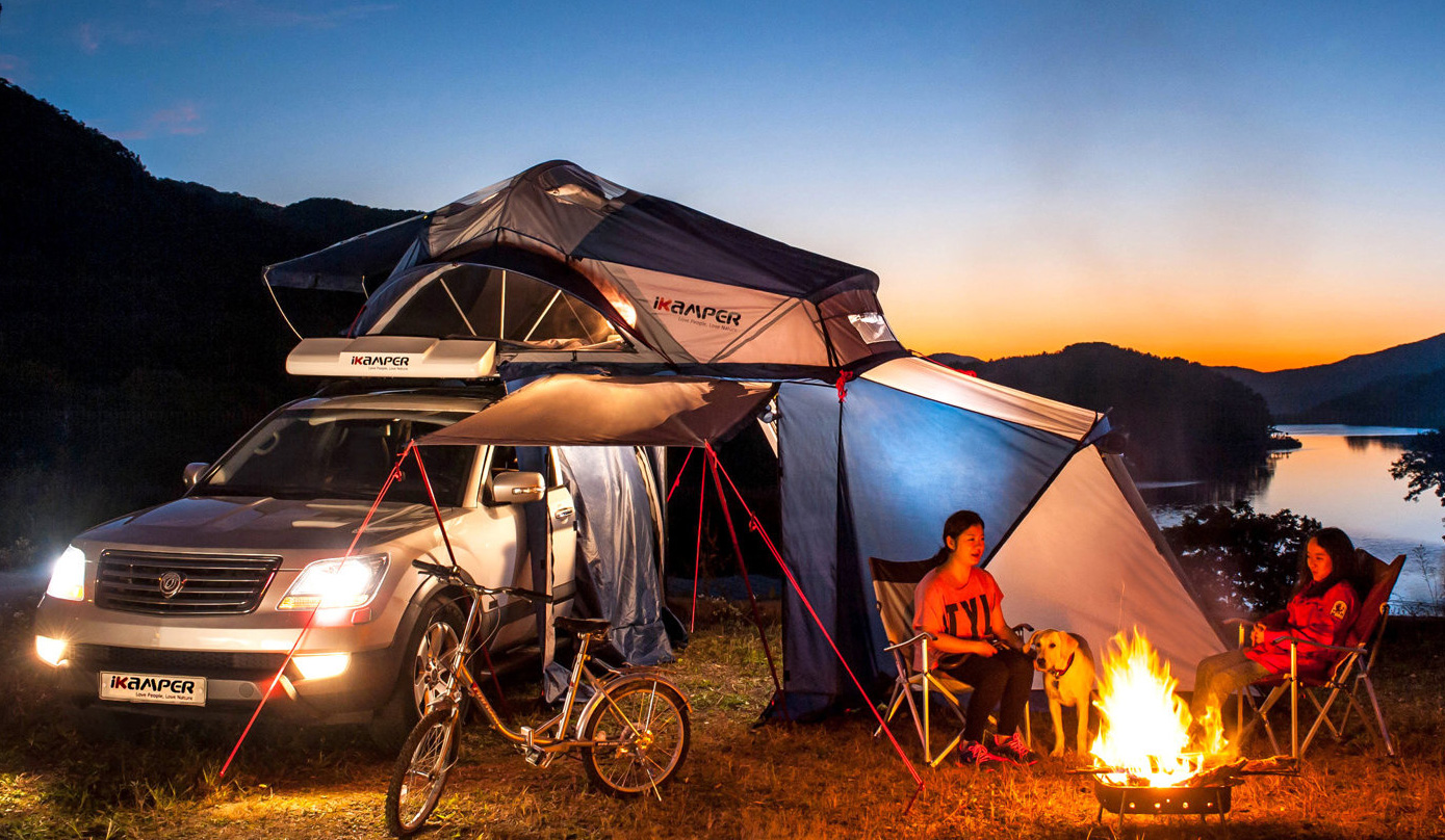 road trip tent camping