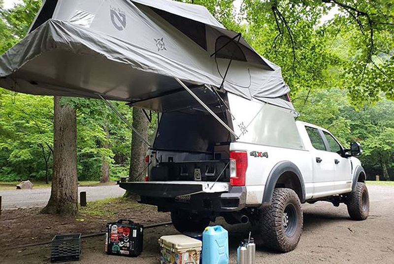 Overland Ford  F250 STX with an AT Habitat Truck Camper