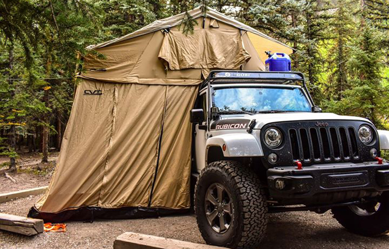cvt tent on jeep rubicon recon
