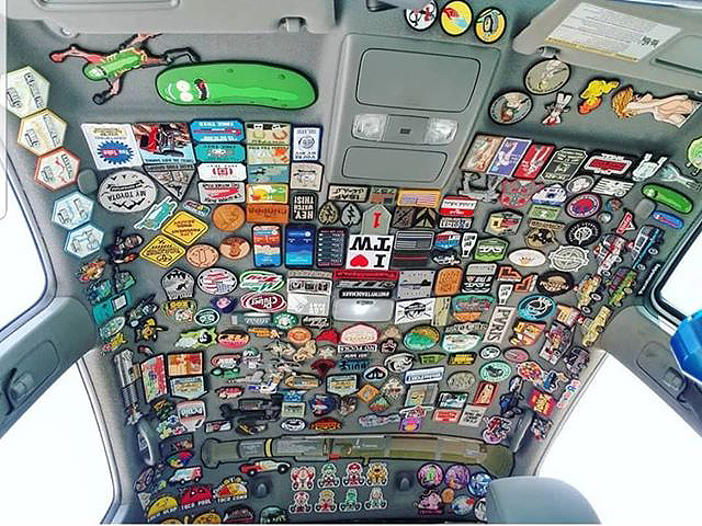 patches on roof interior of Tacoma