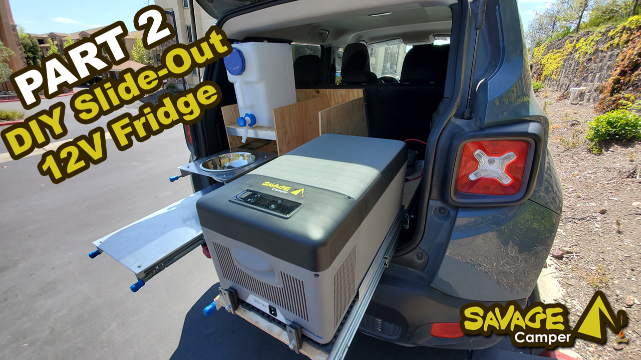 Budget suv slide out 12 volt fridge freezer savage camper kitchen